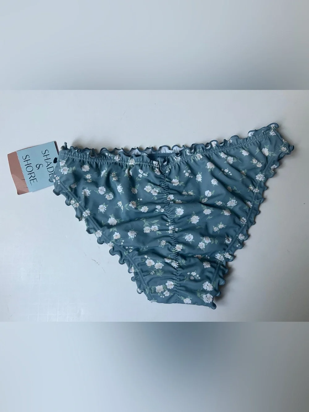 NWT Shade & Shore Ruffle Cheeky Bikini Bottom XS